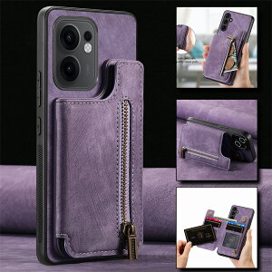 OPPO Reno13 A ケース 財布型 背面ケース RFID機能 カード入れ 小銭入れ OPPO Reno13 A 対応 携帯カバー 背面手帳型 スマホケース オッポ 13a用 レザーケース カメラ保護 スタンド機能 耐衝撃 耐摩擦 全