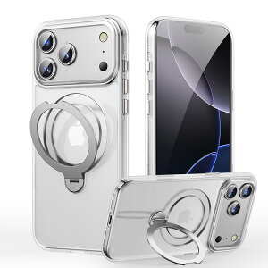 iPhone 17 �V���[�Y �P�[�X �N���A iPhone 17 pro max �P�[�X iPhone 17 Air �J�o�[ MagSafe�Ή� 360°��]�X�^���h Ai�J�����R���g���[���J�o�[���� ���C�����X�[�d�Ή� �����O�t�� �ČRMIL�K�i �ϏՌ� �A�C