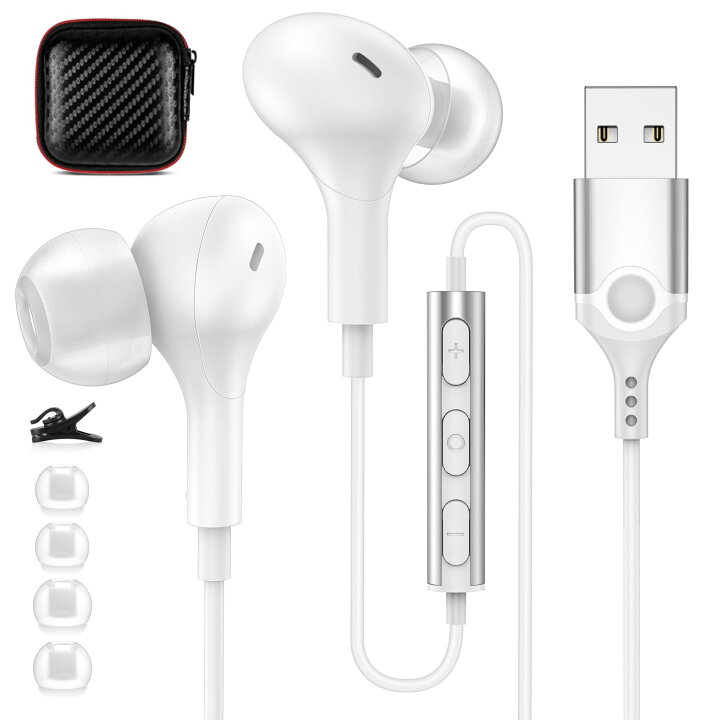 楽天市場】PC用ヘッドセット USB-A イヤホン マイク付き USB 有線