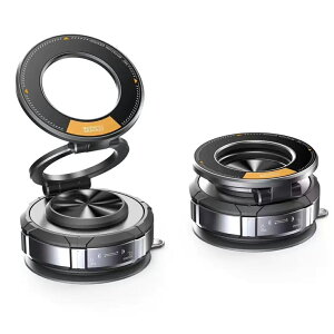 スマホホルダー 真空吸着 マグネット 車載スマホホルダー 車 電源不要 真空吸着式 回転な台座 スマホスタンド 角度調整可能 携帯電話ホルダー MagSafe対応 車載ホルダー 真空吸盤 全機種対応