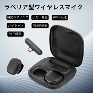 ���C�����X�}�C�N ���x���A�}�C�N �s���}�C�N 200���[�g����M LCD��� USB ���w�萫 �R���p�N�g �}�C�N �X�}�z iPhone iPad iPod Android Vlog Tiktok Instagram YouTube ����^�� �J����/PC�Ή� �[�d�P�[�X�t��