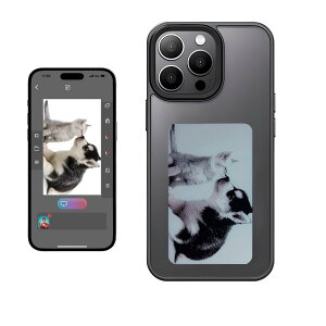 iPhone 16 Pro Max �X�}�z�P�[�X ���R�ɃP�[�X�̃f�U�C����ς��� DIY�X�}�z�P�[�X E-Ink iPhone�P�[�X�C���N�X�N���[�� Ink�X�N���[�� �ҏW�ʐ^���P�[�X�ɓ��e �X�N���[���t��iPhone�P�[�X �A�v���ҏW