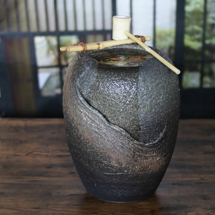 楽天市場】【20%OFFクーポン配布中】送料無料 信楽焼涼電動つくばい 