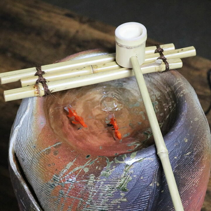 楽天市場】送料無料 信楽焼火色響 電動つくばい 陶器つくばい 循環 