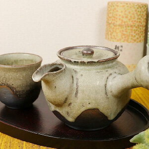 信楽焼 急須 ティーポット 450cc おしゃれ 紅茶ポット 緑茶 陶器 大きい 和風 日本製 新生活 結婚祝い プレゼント 萌黄掛分急須 w316-01