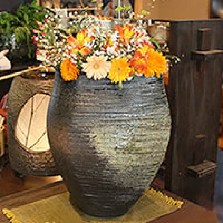 楽天市場】信楽焼 古陶変形花瓶 癒しを感じさせる土味の壷 つぼ 花瓶 