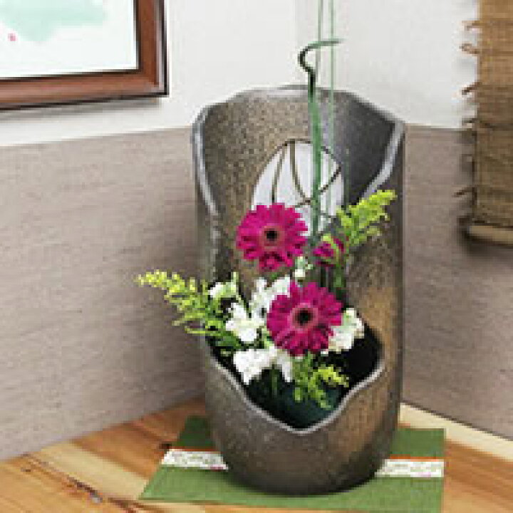楽天市場】信楽焼 枝付き花器 癒しを感じさせる土味の壷 つぼ 花瓶 