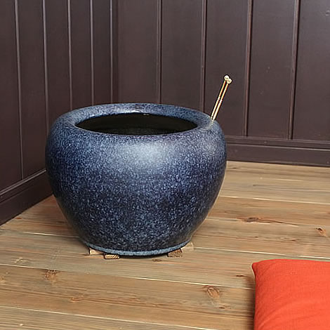 信楽焼 10号なまこ火鉢 和風を演出する陶器火鉢です。 陶器ひばち 手焙 手あぶり 信楽焼ひばち hi-0007
