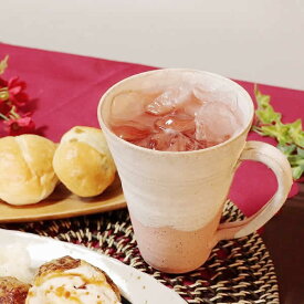 信楽焼 マグカップ 陶器 スープカップ おしゃれ 保温 かわいい 和食器 日本製 白 カップ 食器 やきもの コップ 焼き物 器 潮騒(ピンク)ジョッキ w306-11