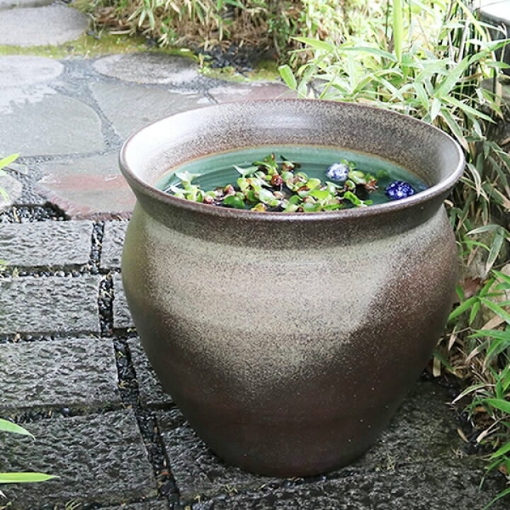 楽天市場】【今だけ10%OFFクーポン配布中】スイレン鉢 大型 陶器水鉢 
