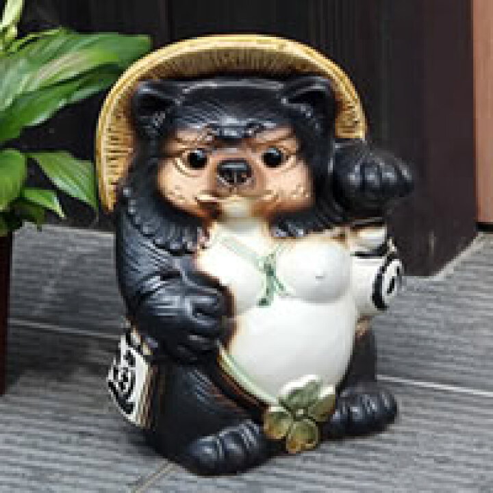 楽天市場】信楽焼 シーサー狸(メス) 信楽焼たぬき縁起物タヌキ 陶器 
