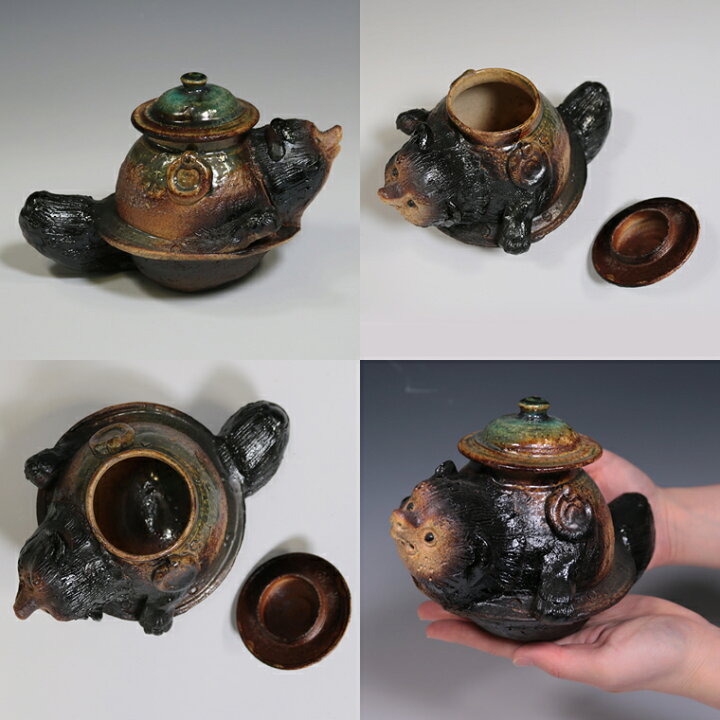 楽天市場】信楽焼 茶釜狸 置物 ぶんぶく茶釜 たぬき 陶器 プレゼント 