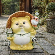 【38時間限定20%OFFクーポン】信楽焼 たぬき 置物 縁起物 タヌキ 陶器 置き物 可愛い 焼き物 狸 フクロウ…