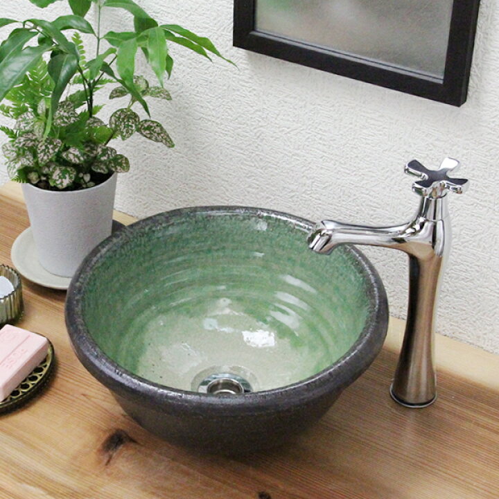 楽天市場 15 Offクーポン P2倍 信楽焼 緑ガラス 小型 手洗い鉢 飽きのこない洗面鉢 お洒落な洗面器 手洗器 手洗鉢 洗面ボール 洗面シンク 陶器 洗面台 手洗い鉢 洗面ボール 洗面陶器 やきもの 和風 Tr 2128 スーパーsale まるいち本店