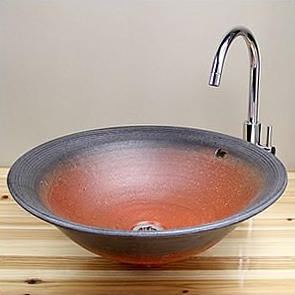 楽天市場】【今だけ11%OFFクーポン】信楽焼 鉄赤特大手洗い鉢
