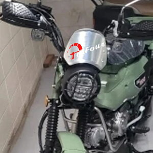 JiaFour HONDA HC599-DF CNC�t�����g�K���X CT125 CT110 �n���^�[ �N���E��20-23 �g���C��125 Trail125 21�A22�A23�Ή� 90mm 155mm 220mm �u���b�N �V���o�[ ����15.7/17.5cm