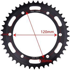 �z�C�[���X�v���P�b�g ���}�n�p TZR250 XT250 N P XTR400 TZR125 R RR TZR80 TDR125 SRX 600 125 250�p 428-45T �I�[�g�o�C ���A �X�^�[�`�F�[��