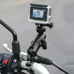 moggic �A�N�V�����J�����p�n���h���o�[�}�E���g �A���~�� 360�x��] �o�C�N�u���P�b�g GoPro Hero 12 11 10 9 8 Insta360 Osmo�Ή�