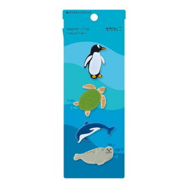 ミドリ マグネットクリップ 水族館柄 43328006