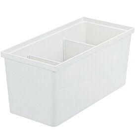 リッチェル(Richell) トトノ 引き出し用 調味料収納ボックスR ホワイト 28×14×14cm 収納 仕切り ポリプロピレン 110022