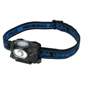 ELPA �G���p LED�w�b�h���C�g 65lm ���邳2�i�K(HI/Low) 90°�p�x���߉\ �n���Y�t���[�Ŏ茳�A�������邭�Ƃ炷 DOP-HD103