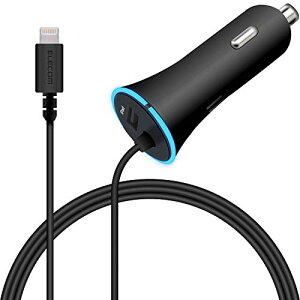 �G���R�� �J�[�`���[�W���[ �V�K�[�\�P�b�g 24W Lightning�P�[�u����� ���C�g�j���O 1.5m USB-A ×1 iPhone 13 / 12 / SE (��2����) / Android �Ή� �u���b�N MPA-CCL02BK