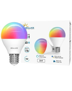ORALUCE �X�}�[�g LED�d�� E17���� 40W���� �������F �X�}�[�g���C�g �}���`�J���[ 1600���FRGB �����F�`�d���F Alexa/Google Home�Ή� �n�u�s�v ���u���� �戵�������t 2�� LDA5F-E17/2P