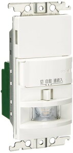 �p�i�\�j�b�N(Panasonic) �M���Z���T�t�����X�C�b�` �ǎ�t �R�X���V���[�Y ���C�h21 2�����E�А� LED��p (���邳�Z���T�E�蓮�X�C�b�`�t) �z���C�g WTK1511W