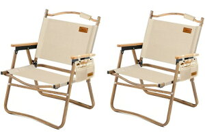 DesertFox �A�E�g�h�A �`�F�A �L�����v �`�F�A �y�� 2�Z�b�g �܂肽���� �֎q �ω׏d150kg �l�G�K�p �R���p�N�g�y�� �g�ѕ֗� �C�X �s�N�j�b�N �L�����v�p DY001 (�N���[��,�X�^�C��A)