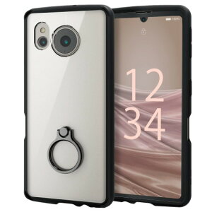 �G���R�� AQUOS sense7 [ SH-53C | SHG10 ] �P�[�X �J�o�[ �����O�t�� �ϏՌ� �Ռ��z�� TOUGH SLIM LITE ���d�x [�����Čy���ϏՌ��P�[�X] �X�g���b�v�z�[���t�� �u���b�N PM-S226TSLFCRBK