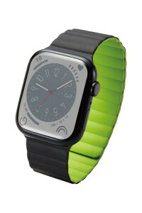 �G���R�� �A�b�v���E�H�b�` Apple Watch �o���h 49mm 45mm 44mm 42mm / Ultra 3/2 SE2 SE 11 10 9 8 7 6 5 4 3 2 1 �Ή� �V���R�� �}�O�l�b�g �ȒP���� �u���b�N×�O���[�� AW-45BDMAGBK2
