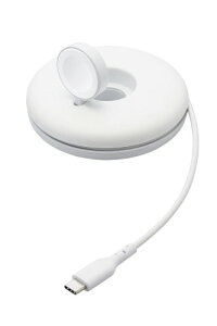�G���R�� Apple Watch �A�b�v���E�H�b�` �[�d�X�^���h �����[�d�Ή� Type-C �������� Made for Apple Watch ���K�F�ؕi Series Ultra, 10 9 8 7 6 SE 5 4 3 2 1 / AirPods Pro (��2����) �z���C�g MPA-AWSTCQWH