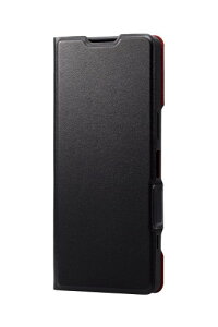 �G���R�� Xperia 5 V SO-53D SOG12 �P�[�X �蒠�^ UltraSlim ���^ �}�O�l�b�g�J�� �J�[�h�|�P�b�g�t�� �X�^���h�@�\ �����܂ܒʘb ���C�����X�[�d�Ή� �u���b�N PM-X233PLFUBK