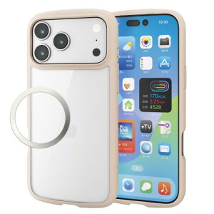 �G���R�� iPhone 17 Pro Max �P�[�X �J�o�[ �N���A �ϏՌ� �Ռ��z�� �n�C�u���b�h ���^ �y�� �X�g���b�v�z�[���t�� �S���G�A�[�N�b�V���� �X�g���b�v�z���_�[�V�[�g�t TOUGH SLIM LITE �x�[�W�� PM-A25DT