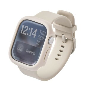 �G���R�� Apple Watch �ی�P�[�X 46mm [Apple Watch Series 11/10 �Ή�] TOUGH SLIM LITE �P�[�X �����K���X 10H �w��h�~ ��U�h�~ TPU�f�� �x�[�W�� AW-25AFCTSLBE