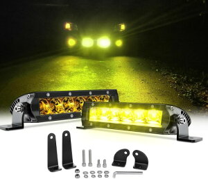 CHELHEAD LED��Ɠ� 7�C���` �C�G���[ ���C�g�o�[ 30W �t�H�O�����v ���p 3600LM ���[�N���C�g 2����t���X�e�[�I���\ �g���b�N�p�i �ԊO�� �_�Ƌ@�B 2�Z�b�g