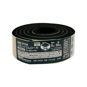 �a�C�Y��(Waki Sangyo) ROHS�K�� EPDM �X�|���W�S�� ���[�� �S�� 5mm×30mm×1m EPN-21