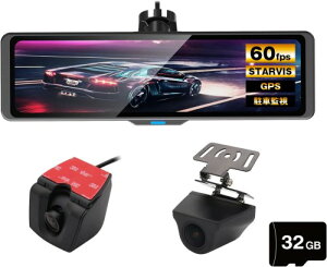 MAXWIN �h���C�u���R�[�_�[ �~���[�^ �����~���[���� 10.88�C���` �����^ �t�����g�J���� �O�� 2�J���� 60fps ���A�J���� STARVIS�Z���T�[ HDR GPS ���ԊĎ� microSD�J�[�h�Ή� �ԊO���A�J���� MDR-G1011A
