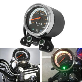 12V 汎用バイク走行距離計スピードメータータコメーター スズキ カフェレーサー対応