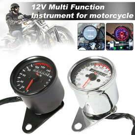 汎用バイク走行距離計スピードメーターゲージ ハーレー ボバー チョッパー カフェ対応