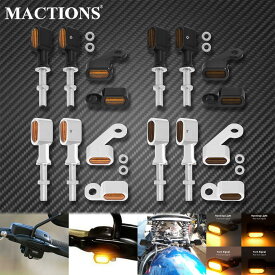 MACTIONS ハーレー スポーツスターXL 1200対応 LEDウインカーライト フロント リア 2004〜2024 ブラック クローム
