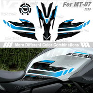 MT 07 MT07 MT-07 2025 2026 3D樹脂製タンクパッドステッカー オートバイ燃料タンク保護デカール アイス…