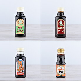 鈴勝 ワサビ印ソース 4種8本セット とんかつソース ウスターソース 焼肉のたれ 富士宮やきそばソース 送料無料 ソース 焼きそばソース とんかつ ソース 串揚げソース