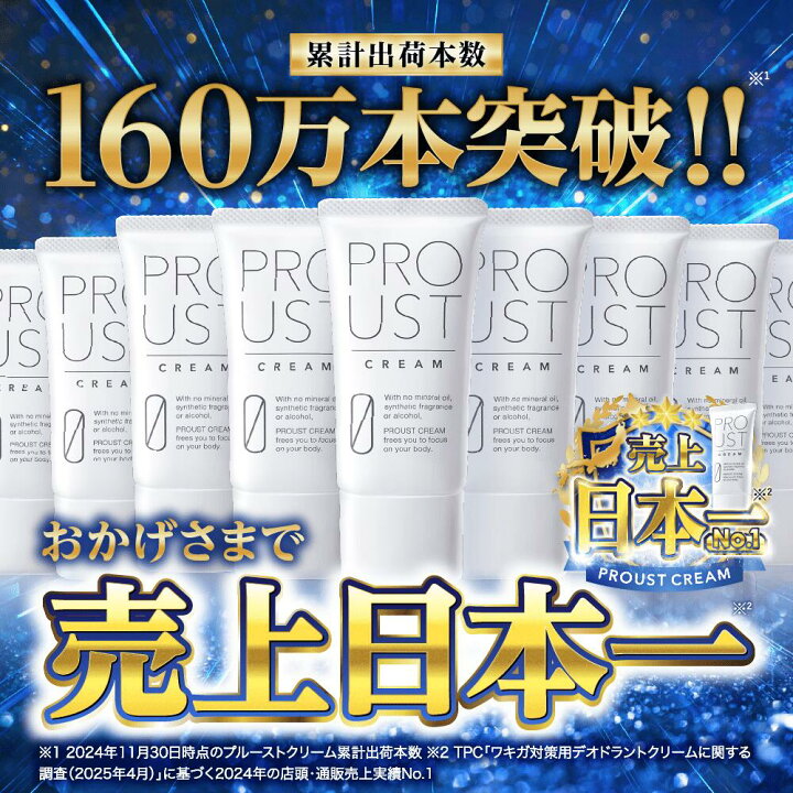 楽天市場】【2024年国内売上No.1】プルーストクリーム 公式 ワキガ対策 