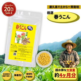 ＼最大20%OFF／楽天スーパーセール 10倍 屋久島 春ウコン 1200粒 約4ヶ月分 【屋久島 大容量お得 ウコン クルクミン　ターメリック】