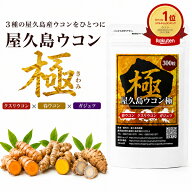 屋久島 ウコン 極 300 粒 屋久島産 無農薬 有機栽培 サプリメント クルクミン 3種混合 rss na [M便 1/1]