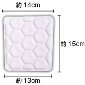 アイロン取付けタイプ パッド 大人 ジュニア 膝 尻兼用 ホワイト 1枚入り 日本製 レワード メガリバウンドパッド AC−302