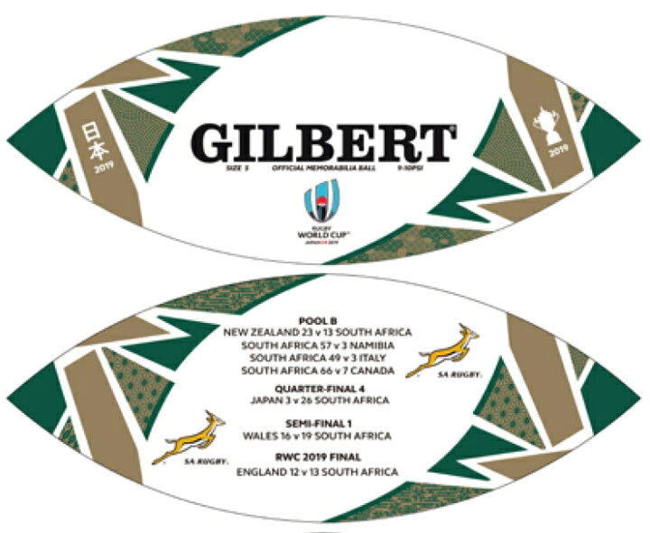89％以上節約 GILBERT ギルバート 2019年ラグビーワールドカップ チャンピオンズ記念ボールレプリカボール 5号球 GB9018  smaksangtimur-jkt.sch.id