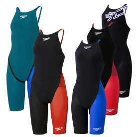 スピード SPEEDO ファストスキンプロ3 FSPRO3 ジュニアオープンバックニースキン SCG12101F ジュニア女子 競泳水着 子供用 背開きタイプ スパッツ FINA承認 布帛