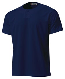 ウンドウ wundou P-2710J ベースボール シャツ セミオープンベースボールシャツ ネイビー